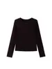 Top Base Camada Manga Longa Redondo Lã de Cordeiro tipo Bambu Escovado Feminino 2026 Outono Inverno Novo Fofo Justo Versátil Casual T