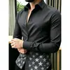 Camisa de manga comprida com estampa floral moderna, casual e estilosa, com um visual cool e sofisticado, adequada para comércio exterior transfronteiriço, disponível para atacado e dropshipping