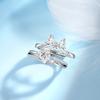 Anillo de princesa de ensueño de plata esterlina S925, diseño de nicho para mujer, anillo para novias, regalo de cumpleaños, anillo de propuesta de pareja, nicho