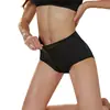 Pantaletas menstruales a prueba de fugas de cintura alta transpirables para mujer, de diseño transfronterizo, con protección ampliada en los laterales y en la parte delantera y trasera contra fugas.