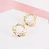 Pendientes Seven Mile Green Sea para Mujer, Estilo Hada Floral, Aros Simples y Únicos, Delicados y Pequeños, Estilo Bosque, Nuevo Modelo 2022