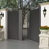 Puerta de Villa de Hierro Forjado, Puerta de Campo de Aleación de Aluminio, Puerta de Jardín, Puerta de Jardín de Acero Inoxidable, Entrada Casa Auto-Construida, Venta Directa Doble