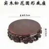 WG6Q Base Piedra Maravillosa Madera Maciza Canalizable Madera de Dongyang Tallado Florero Maceta Cuadrado Largo Ovalado Estatua Buda de Jade