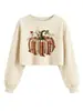 Libro de Calabaza Divertido Hoja de Arce Cuello Redondo Casual Manga Larga para Mujer Amazon Transfronterizo ebay Otoño Invierno Holgado Corto Sudadera con Capucha