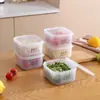 Caja de Almacenamiento para Cebolla, Jengibre y Ajo en el Refrigerador, Caja de Almacenamiento de Alimentos de Plástico para Cocina, Caja de Almacenamiento de Frutas y Verduras, Material de PP Transparente