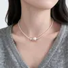 Colar de Pérolas Xiaomi, Perfeitamente Redondo, Alto Brilho, Luxo Leve, Corrente de Clavícula da Moda, Design de Nicho, Acessório de Pescoço de Alta Qualidade