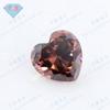 Hua Gang gema circonio en bruto en forma de corazón gema al por mayor gema color Rouge superficie de anillo anillo CZ artificial joyería