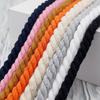 Kulojin Procesamiento de Fuentes Personalizado 8mm Hecho a Mano diy Cuerda Trenzada Tres Hebras Cuerda de Algodón Poliéster Cuerda Gruesa de Algodón Cáñamo Cordones