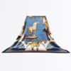 Lenço de Seda Estampado 90cm Lenço Quadrado Grande Lenço Feminino de Poliéster Lenço de Cabeça Europeu e Americano Xale Versátil Lenço de Exportação Venda por Atacado