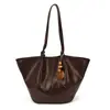 Bolso tote retro europeo y americano versátil, moderno y a la moda para mujer, bolso de hombro para ir al trabajo, versión coreana de bolso de hombro de gran capacidad, bolso de mano