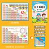 A6L Alunos do Ensino Fundamental Segunda Série 99 Tabela de Fórmulas de Multiplicação e Divisão Adesivos de Parede Prática Conjunto Completo de Alfabeto Pinyin Adição e Subtração Todos os Dias