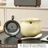 Contenedor de Grasa de Cerdo Olla de Aceite de Cocina Tarro Cerámico para el Hogar con Tapa Resistente a Altas Temperaturas Tarro Grande para Aceite de Chile y Condimentos
