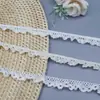 Ribete de Encaje de Algodón Elástico para Textiles del Hogar, Decoración de Faldas, Encaje Blanco Natural, Accesorios para Ropa, Encaje Elástico Fruncido 100% Algodón