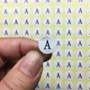 Pegatina de Letra y Número A-Z Tamaño 13 mm Número de Serie Número de Trabajo Etiqueta Autoadhesiva Papel de Etiqueta Redonda