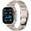 Adecuado para Apple Watch, metal de titanio de acero inoxidable Iron Man, resistente a la corrosión, duradero, correa de negocios versátil, Ultra