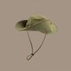 Sombrero de pescador con protección solar para exteriores, estilo playero, estilo occidental de Spice Girl, estilo retro de verano europeo y americano para mujer