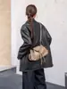 Couro Bovino de Primeira Camada Outono e Inverno Nova Moda Bolsa Feminina de Couro Genuíno Nicho Couro Genuíno Clássico Versátil Bolsa de Ombro/Transversal