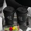 Taza de Café Desechable Caliente Plata Todo Negro Papel Táctil con Tapa Paquete Comercial para Llevar Taza de Bebida Caliente Té con Leche Venta al por Mayor