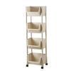 Estantería de Almacenamiento Gruesa Grande para el Hogar de Plástico de Pie Multicapa para Cocina Gabinete de Almacenamiento Multiusos Desmontable