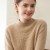 Suéter de Punto Versátil para Otoño e Invierno, Suéter Grueso Holgado de Cachemira para Mujer con Cuello Medio Alto, Suéter Jersey Base de Lana