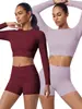 Ropa de yoga transfronteriza europea y americana Jinke para mujer, top deportivo de manga larga, ajuste ceñido, secado rápido, adecuado para Pilates, correr al aire libre y fitness