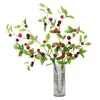 Planta Verde Simulada con Ramas Grandes y Frutos de Mirto, Proyecto de Decoración Suave para Sala de Estar, Adornos para Arreglos Florales, Accesorios para Fotografía de Bodas