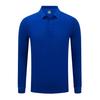 Camisa Polo de Algodão da Ilha para Primavera e Outono com Gola Lapela e Manga Longa Camisa Publicitária Corporativa Personalizada Roupa de Trabalho Camisa Cultural Camiseta com Impressão de Logo