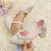 2026 Nuevo Estilo Verano Ropa Exterior Punta Puntiaguda Nuevo Estilo Chino Estilo Nacional Sandalias Qipao Zapatos Hanfu Tacones Altos Mujer Verano