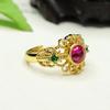 Anillo de Rubí Cultivado Ai Yu Anillo de Corindón Rojo Joyería Estilo Corte Fábrica Mayorista Dropshipping S4012905