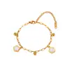 Pulsera de Flor de Cinco Pétalos de Acero Inoxidable Nueva Transfronteriza Joyería para Mujer No se Desvanece Lujo Ligero Nicho Exquisita Pulsera Joyería de Mano para Mujeres