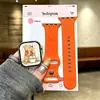 Pulseira com Design de Linha é Adequada para Pulseiras Apple Watch Iwatchss11/10/9 Silicone Appleultra3 Cinza Se
