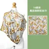 Bufanda Cuadrada de Seda de Morera Perlada de Lujo Ligero de 90 cm para Mujer Estilo Ins Elegante y Fácil de Combinar Bufanda de Seda Borde Enrollado a Mano Chal Decorativo