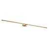 Lámpara frontal de espejo simple y moderna, tocador, lámpara de gabinete de espejo de baño, lámpara de pared lineal larga de un solo carácter en negro y dorado
