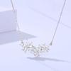Collar de flor de hibisco de plata esterlina s925 para mujer, moda versátil, lujo ligero, circonita, cadena clavicular, flor, copo de nieve, joyería de plata Mori