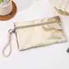Nuevo bolso de mano de PU con purpurina de alta gama transfronterizo, bolsa de maquillaje, monedero, bolsa simple para guardar lápiz labial y tarjetas, bolsa para teléfono