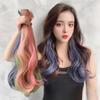 Peruca colorida mulheres cabelos longos lisa mesmo patch destaca uma peça de extensão de cabelo primavera orelha coloração cabelo cacheado