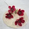 Flor de hibisco grande de 4 cabezas simulación decoración de salón de bodas flores artificiales al por mayor