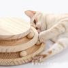 Rascador de madera para gatos juguete divertido para gatos cuerda de sisal no suelta migas columna rascadora para gatos pista de bola auto-alivio marco de escalada para gatos integración