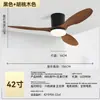 Luminária ventilador de teto nórdico minimalista transfronteiriça, padrão EUA/UE, para sala de jantar e sala de estar, luminária ventilador silenciosa de frequência variável