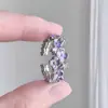 Anel Aberto Roxo Romântico Borboleta Flor Esmalte Gotejamento de Óleo, Design Único de Nicho, Estilo Coreano Leve Luxo Anel de Alta Qualidade