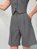 Pantalones cortos de traje transfronterizos, nuevo estilo de verano 2026 europeo y americano, pantalones cortos de traje rectos casuales versátiles simples británicos