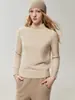 Nuevo Suéter de Cachemira de Cuello Alto para Mujer Otoño/Invierno 2026 Holgado de Hombros Caídos Tejido Grueso Capa Base