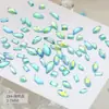 Explosiones de网红 azul pavo real joyería para uñas plana súper brillante gotas de agua ojo de caballo hoja de arce taladro de uñas mixto venta al por mayor