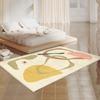 Alfombra de primavera y verano para sala de estar, estilo japonés, sencilla, para dormitorio, mesita de noche, mesa de centro