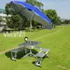 Conjunto de Guarda-Sol de Mesa com Publicidade para Proteção Solar Promoção de Pátio Combinação Portátil de Viagem Dobrável Camping Siaman