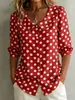 2026 Europeo y Americano Nuevo Estilo Transfronterizo para Mujer Primavera/Verano Estampado de Lunares Manga Media Casual Camisa Cárdigan