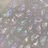 Adesivos de Unhas de Alta Qualidade Transfronteiriços com Efeito Iridescente de Concha e Borboleta, Novo Estilo Super Fada, Estilo Puro Desejo, Decorações DIY com Suporte Adesivo
