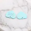Aleación letras inglesas coloridas pintura corazón de durazno aleación corazón de durazno amor aretes aretes colgante accesorios de joyería DIY