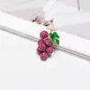 Pingente de Uva Colorida com Strass Transfronteiriço para DIY Bolsa Chaveiro Acessórios Strass Uva Verde Fruta Decoração de Chaveiro de Carro