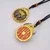 Token Fantasma de Montaña Devorador de Bestias de Oro Tendencia Nacional Taotie Patrón de Colgante de Hierro Negro Personalidad Adorno Versátil Flor de Fantasma de Montaña Tibetana Colgante de Moneda